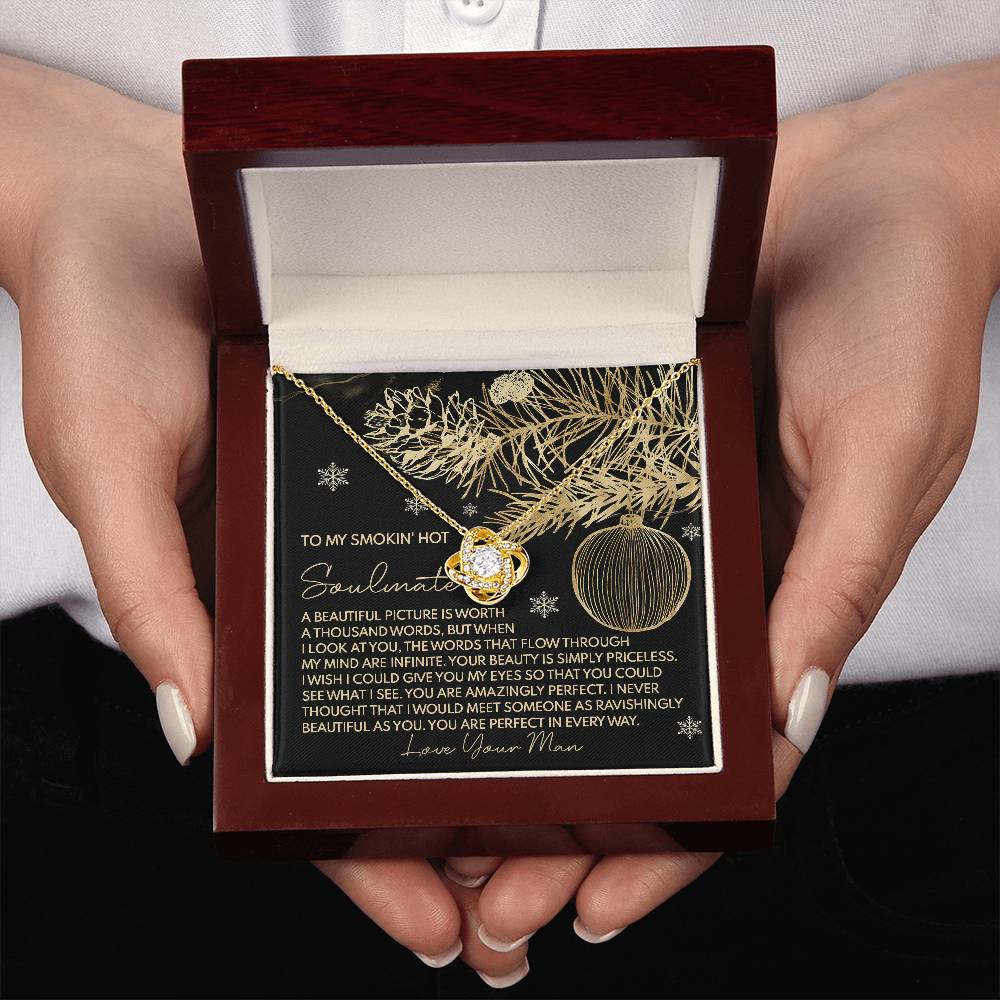 To My Smokin's Hot Soulmate Necklace, Christmas Gift For Wife Ideas, Christmas Jewelry For Women, My Soulmate Gifts For Her
