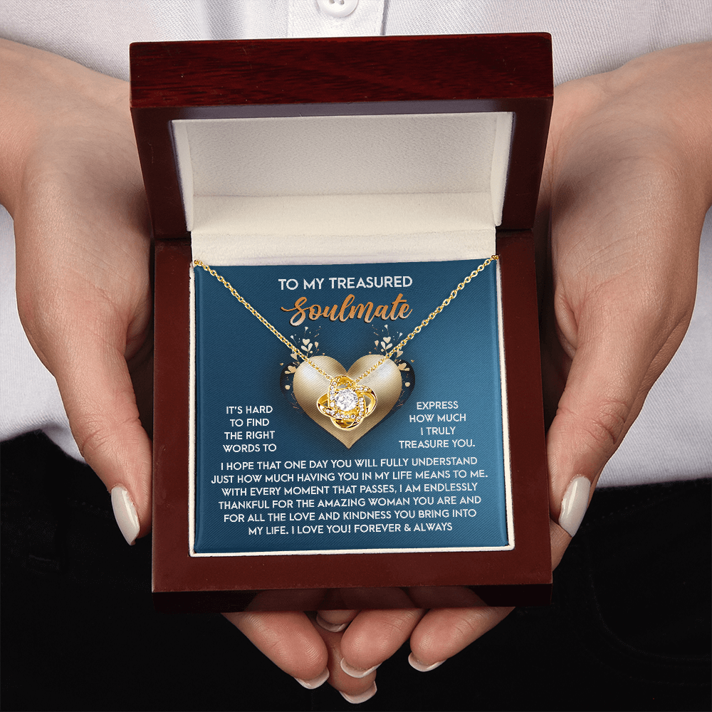 To My Treasured Soulmate Necklace, Valentine Gifts For Women, Valentine Jewelry For Women, Romantic Valentine's Day Gift, Valentine For Her Gift