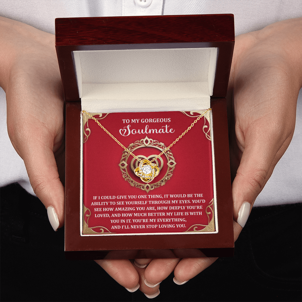 To My Gorgeous Soulmate Necklace, Special Gift For Girlfriend, Valentine's Day For Her, Girlfriend Gifts For Women, My Gorgeous Girlfriend Necklace