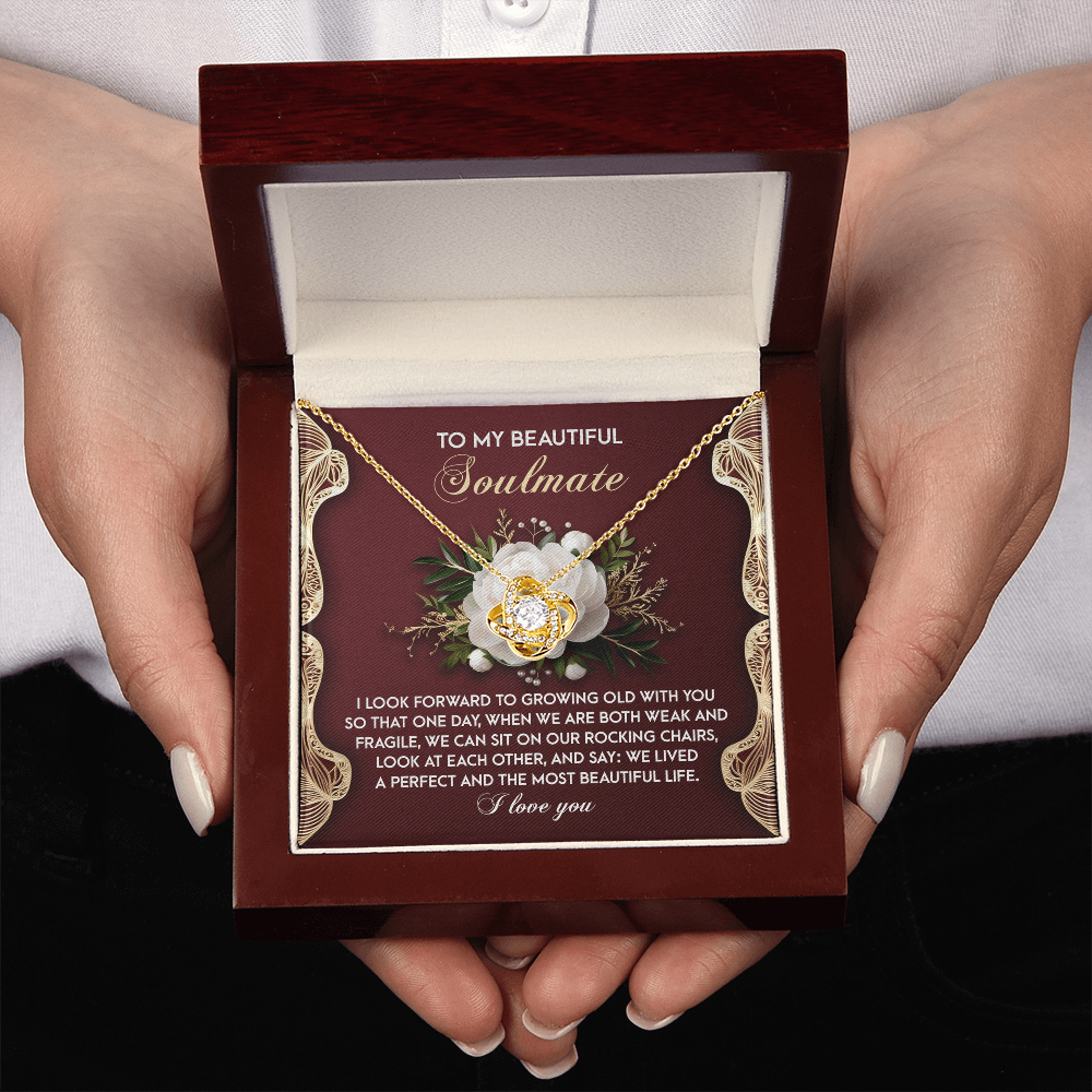To My Beautiful Soulmate Necklace, Best Valentine Gift For Wife, Valentine For Her Gift, Soulmate Necklace For Women, Valentine's Day Gifts For Women