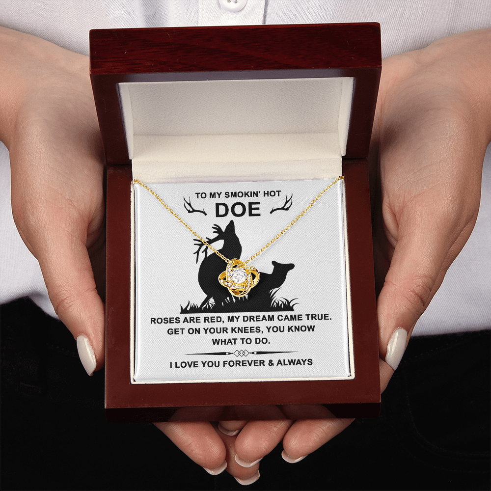 To My Smokin' Hot Doe Necklace, My Soulmate Necklace For Her, To My Wife Valentine's Day Gift, San Valentine Gift For Her, Soulmate Gifts For Her