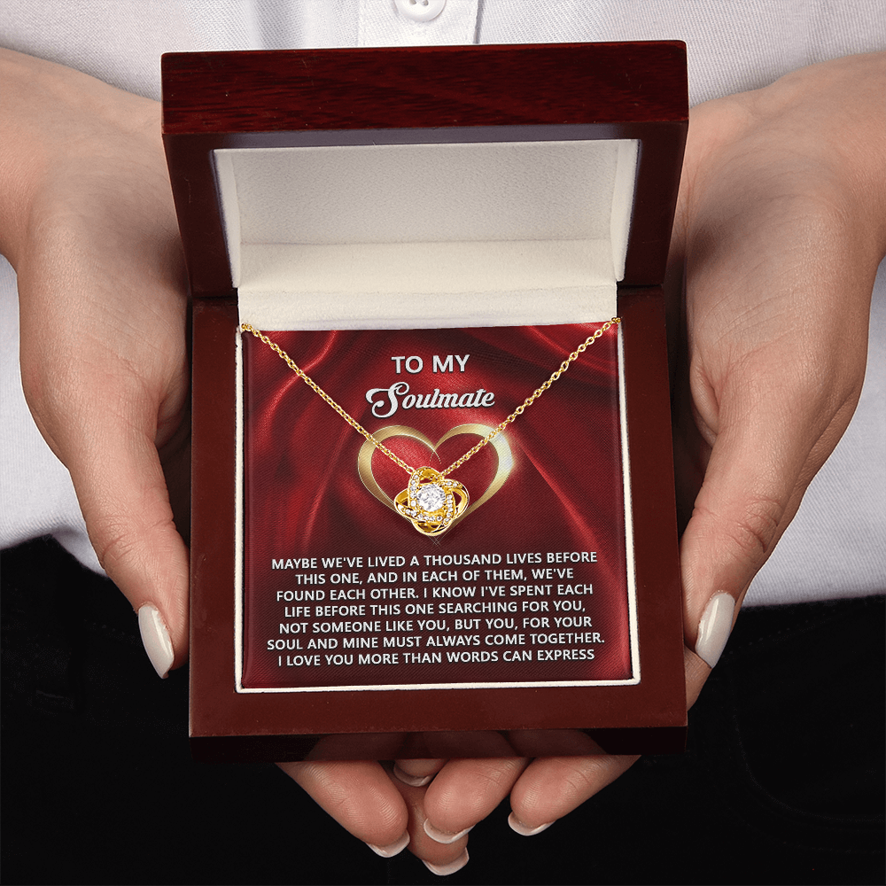 To My Soulmate Necklace, Valentine Gift For Wife From Husband, Gifts For Wife From Husband Unique Christmas, Unique Valentine Gifts For Her