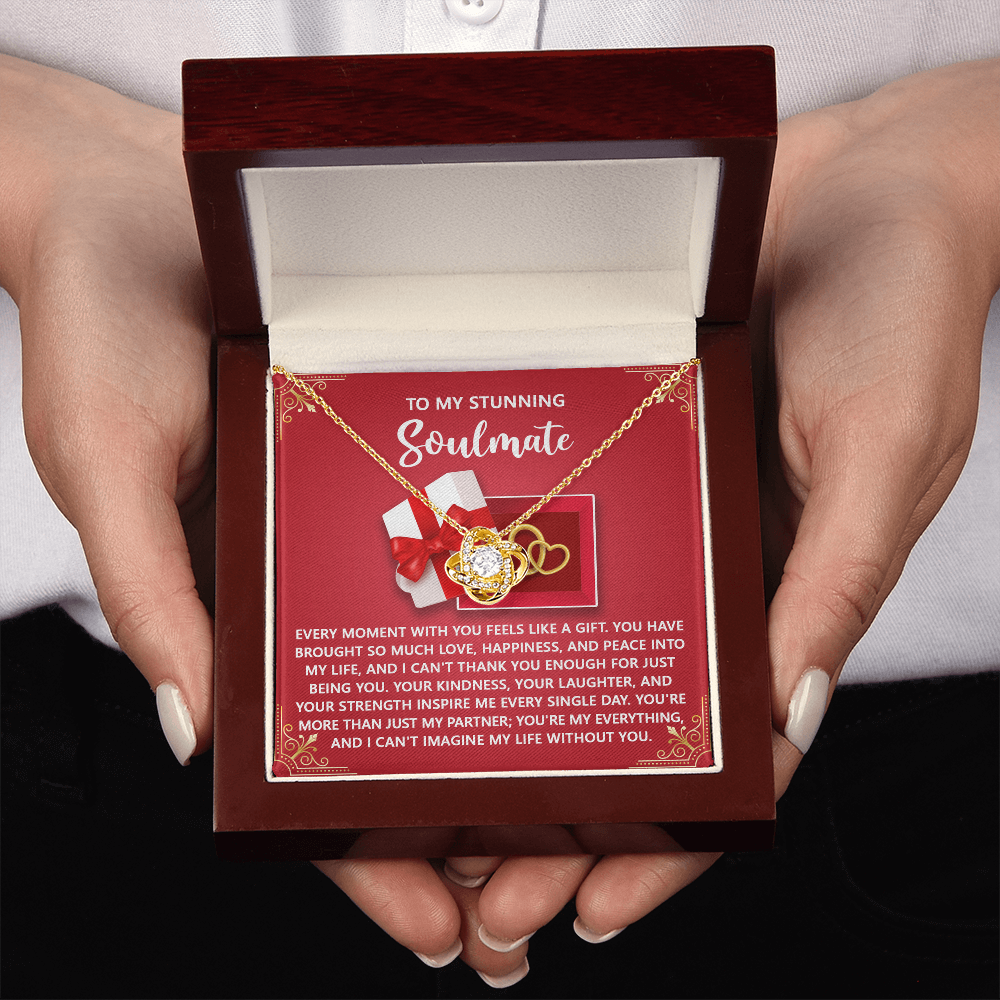 To My Stunning Soulmate Necklace, Gifts For Teen Girlfriend From Boyfriend, My Soulmate Gifts For Her, Valentine's Gifts For Women