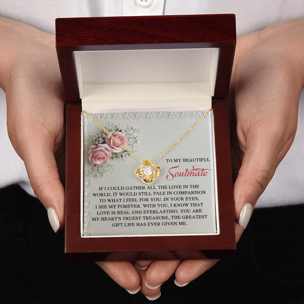 To My Beautiful Soulmate Necklace, My Soulmate Gifts For Her, Valentine's Gifts For Women, Valentine's Gifts For Wife, Valentine Gift For My Wife