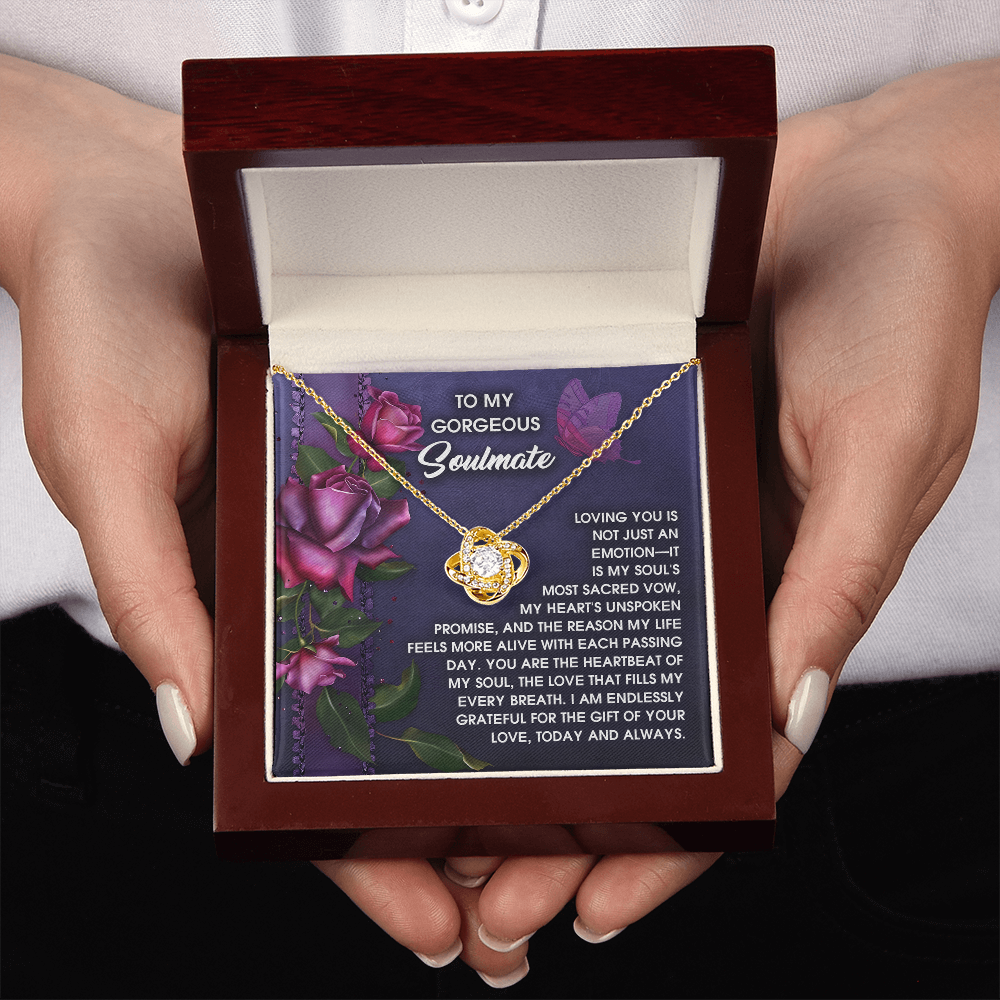 To My Gorgeous Soulmate Necklace, Best Christmas Gift For Girlfriend, My Soulmate Necklace For Her, To My Wife Valentine's Day Gift