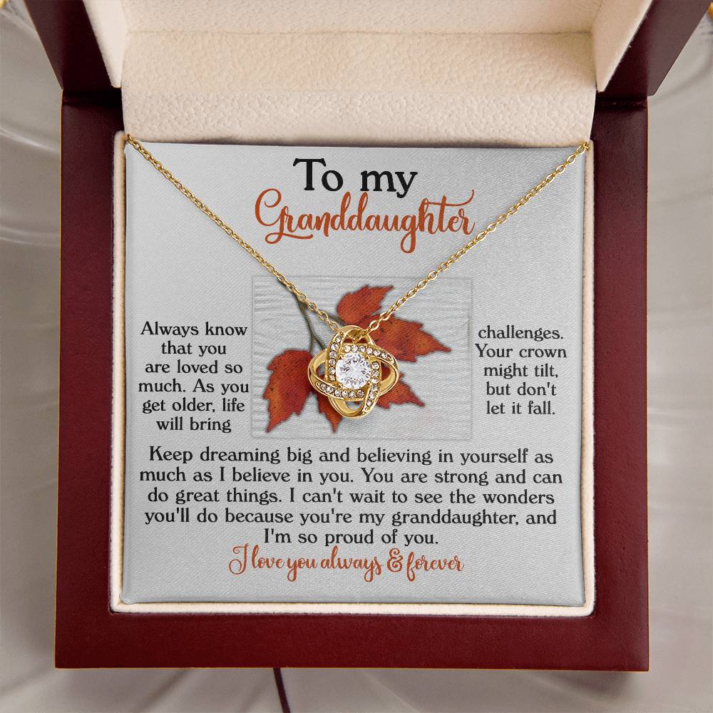 To My Granddaughter Necklace, Gifts Valentines Day For Granddaughter, Grandmother Granddaughter Necklace, Papa Necklace For Granddaughter