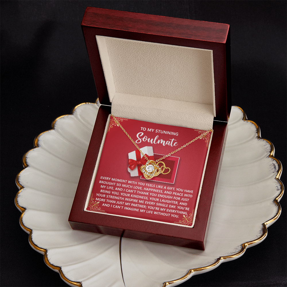 To My Stunning Soulmate Necklace, Gifts For Teen Girlfriend From Boyfriend, My Soulmate Gifts For Her, Valentine's Gifts For Women