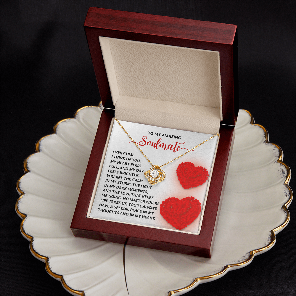 To My Amazing Soulmate Necklace, Gift Necklace For Girlfriend, San Valentine Gift For Her, Valentine Birthday Gifts, Jewelry Gifts For Girlfriend