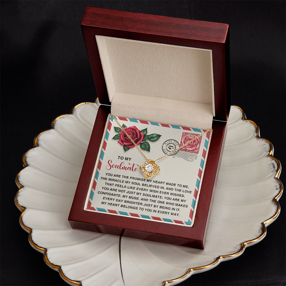 To My Soulmate Necklace, Unique Valentine Gifts For Her, Valentine's Day Necklace For Her, To My Wife Valentine's Day Gift, San Valentine Gift For Her