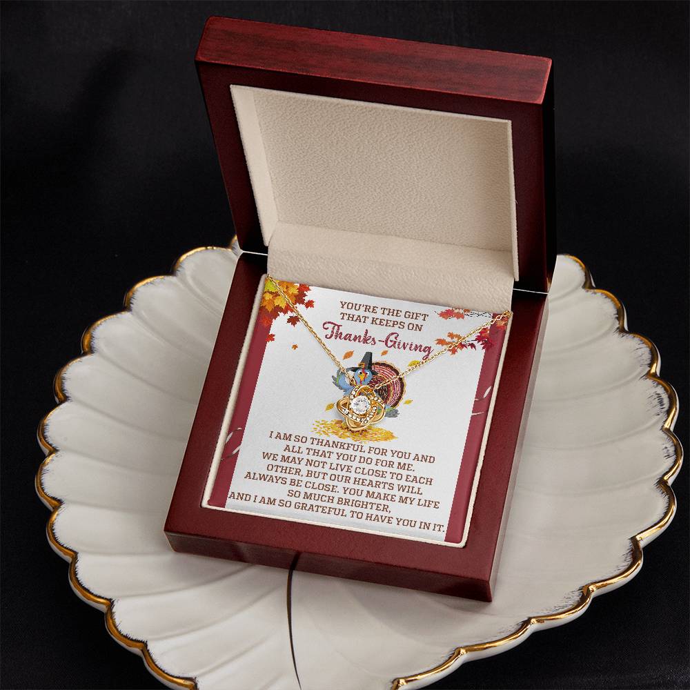 Thanksgiving Love Knot Necklace – A Timeless Jewelry Gift For Women, Mothers, And Soulmates To Show Appreciation And Cherish The Special Connection You Share