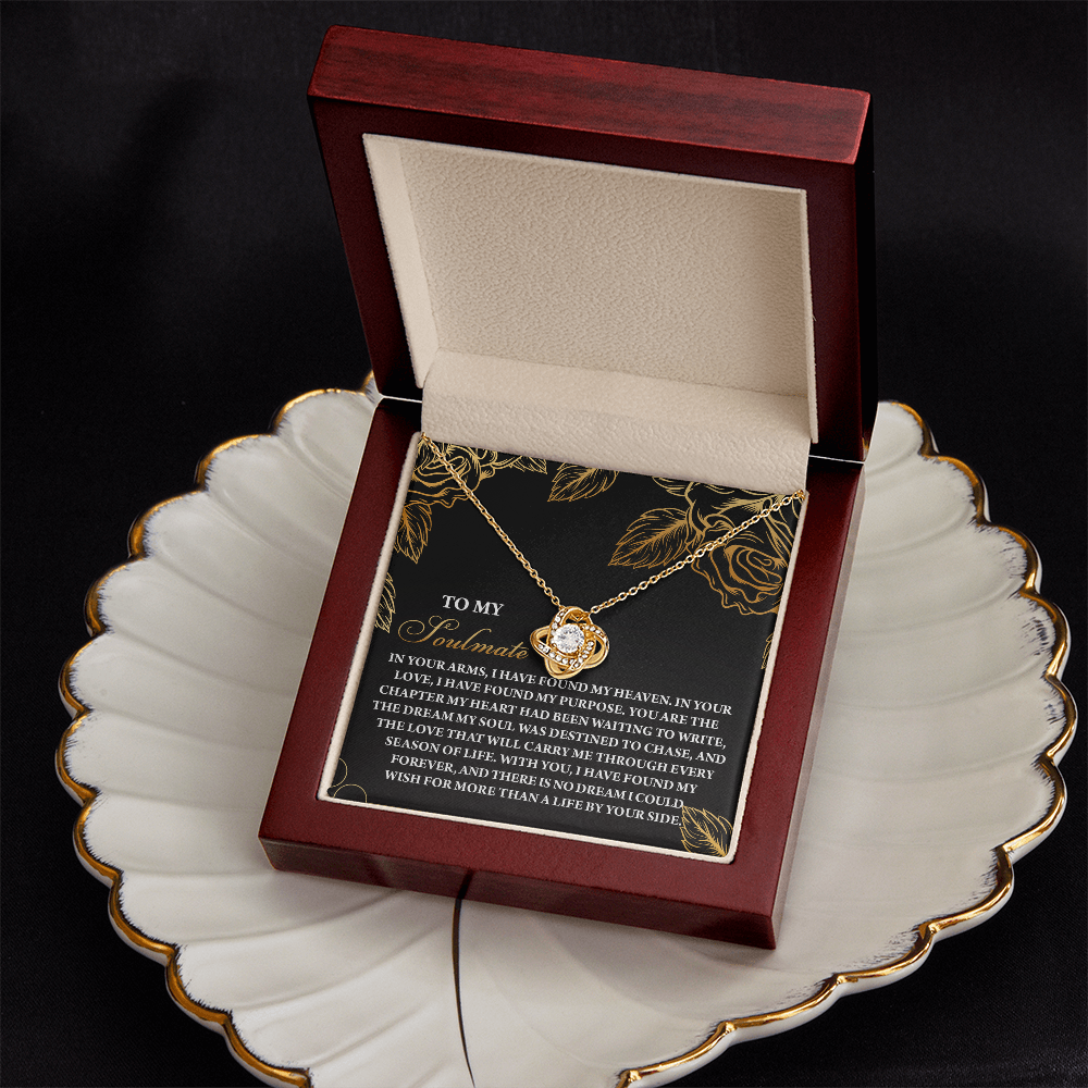 To My Soulmate Necklace, Gifts For Women Girlfriend, Valentine's Necklace For Her, Great Valentine Gifts For Her, Heart Necklace For Girlfriend