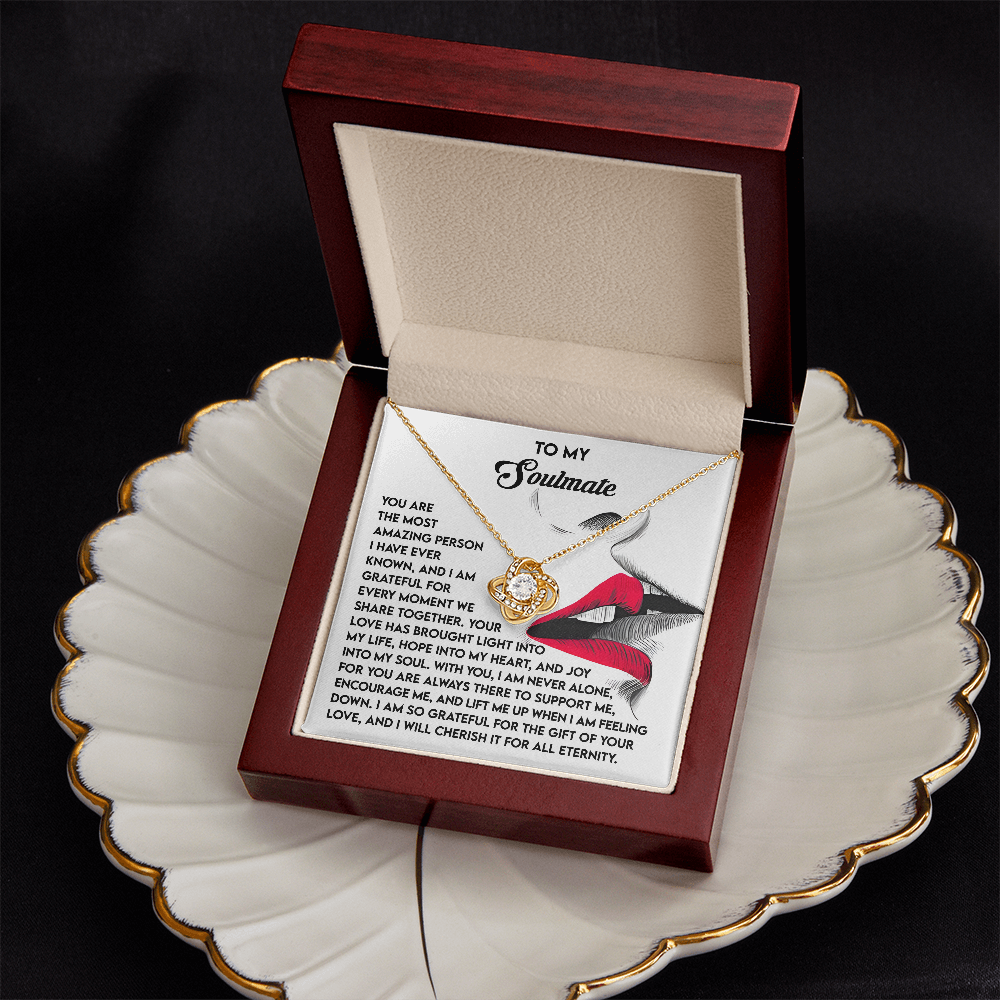 To My Soulmate Necklace, Valentine's Necklace For Her, Valentine Gifts For Husbands From Wife, Gifts For Soulmate, Valentine's Day Gifts For Women