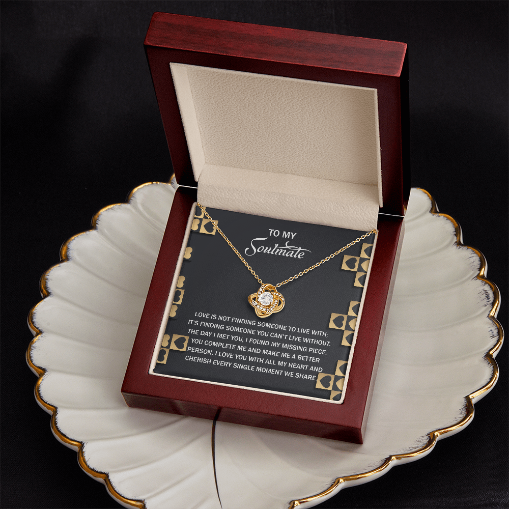 To My Soulmate Necklace, Valentine Gift For Wife, Valentine Card For Wife Romantic, My Soulmate Gifts For Her, Valentine's Gifts For Wife