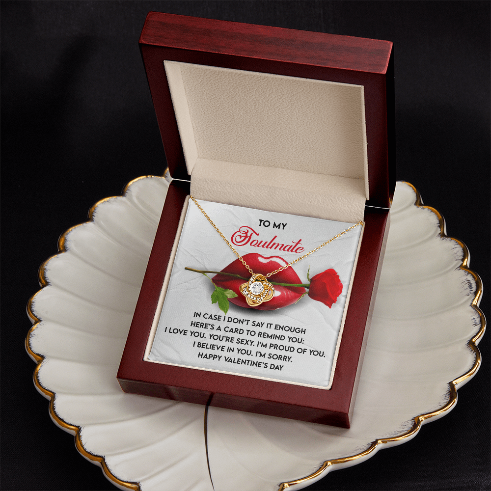 To My Soulmate Necklace, Valentine's For Her, Valentine's Day Gift, Valentine's Day Gift Wife, Valentine Jewelry For Women