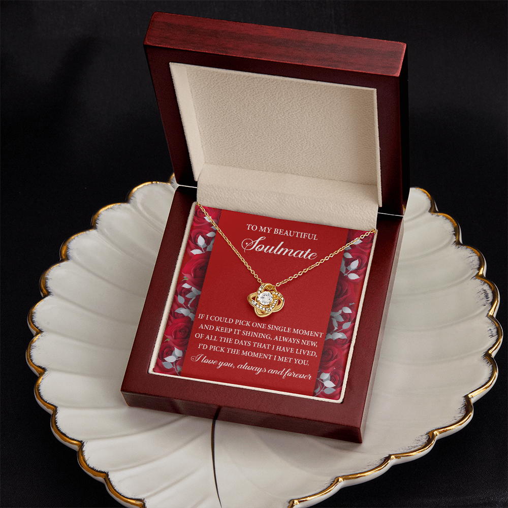 To My Beautiful Soulmate Necklace, Valentine Gifts For Girlfriend, To My Soulmate Necklace For Women, Valentine Necklaces For Women