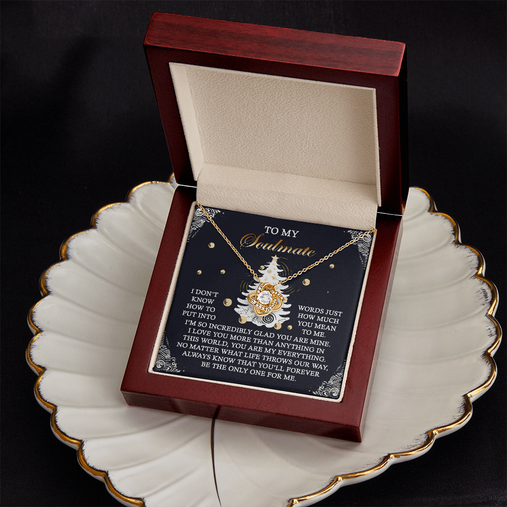 To My Soulmate Necklace For Women, Christmas Jewelry For Women, Soulmate Anniversary Jewelry, Christmas Presents For Your Girlfriend