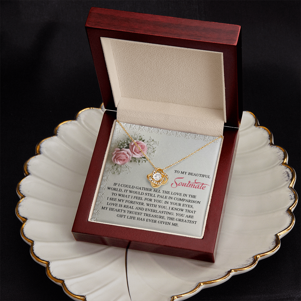 To My Beautiful Soulmate Necklace, My Soulmate Gifts For Her, Valentine's Gifts For Women, Valentine's Gifts For Wife, Valentine Gift For My Wife