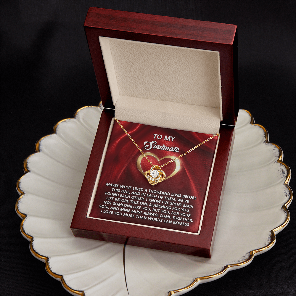 To My Soulmate Necklace, Valentine Gift For Wife From Husband, Gifts For Wife From Husband Unique Christmas, Unique Valentine Gifts For Her