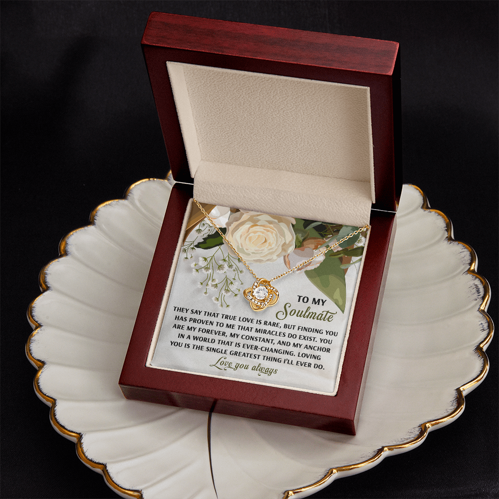 To My Soulmate Necklace, Best Presents For Girlfriend, Valentine Gifts For Wife, Mother's Day Gift For My Girlfriend, Best Gifts For My Girlfriend