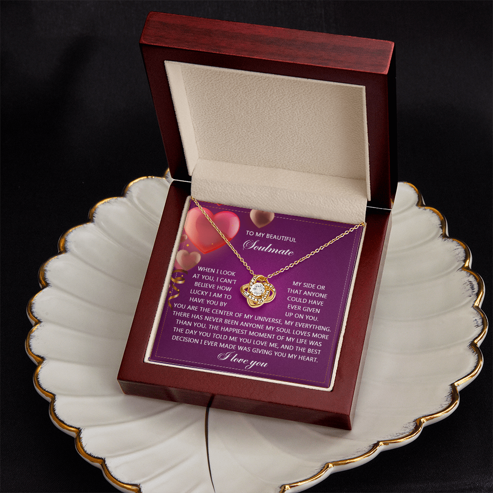 To My Beautiful Soulmate Necklace, Best Valentine Gifts For Wife, To My Wife Valentine's Day Gift, Valentine Birthday Gifts, Gifts For Soulmate