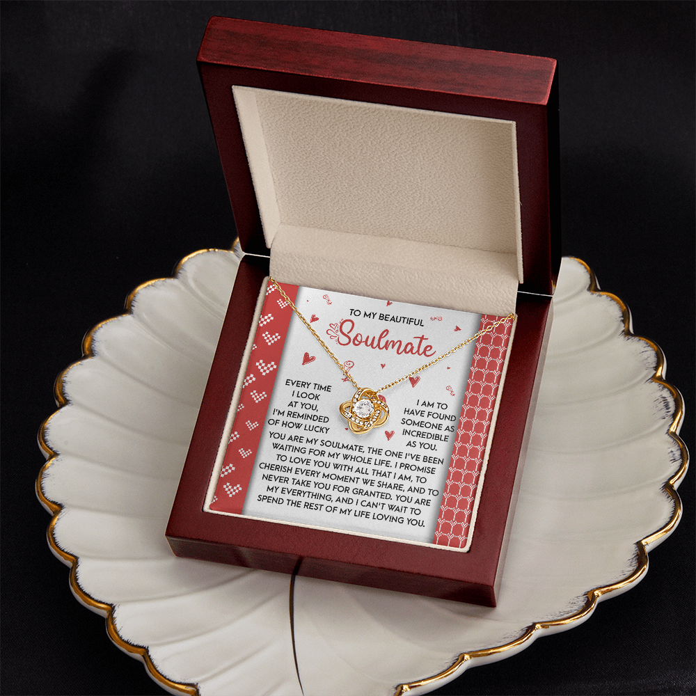 To My Beautiful Soulmate Necklace, Valentines Gifts For Girlfriend, To My Soulmate Necklace For Women Funny, Special Gifts For Girlfriend