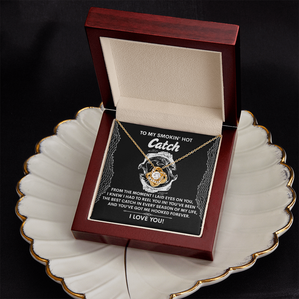 To My Smokin's Hot Catch Necklace, Valentine Gifts For Wife, Gifts For Husband From Wife Unique Christmas, Unique Valentine Gifts For Her