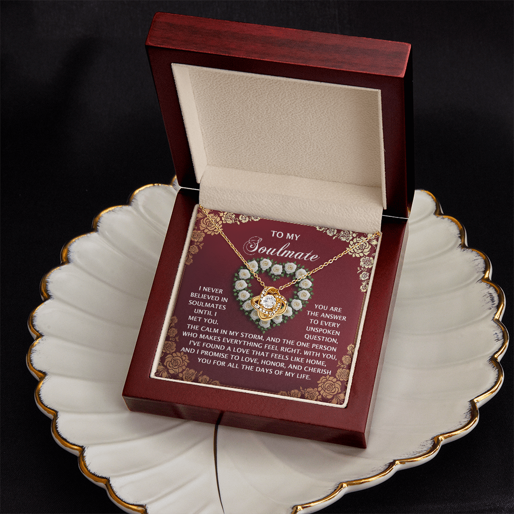 To My Soulmate Necklace, Valentine Gift For My Wife, Valentine Gifts For Her Romantic, Valentine Gifts For Husbands From Wife, Valentine For Her Gift