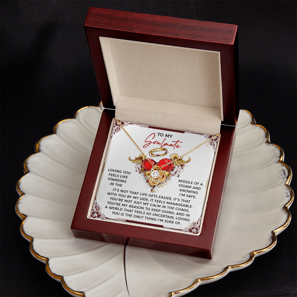 To My Soulmate Necklace, Valentine's Day Gifts, Romantic Valentine's Day Gift, Valentine Card For Wife Romantic, Valentine's Necklace For Her