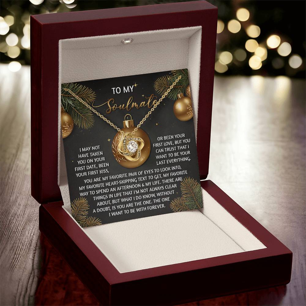 To My Soulmate Necklace, Wife Christmas Gift, Best Christmas Gifts For My Wife, Funny Christmas Gift For Wife