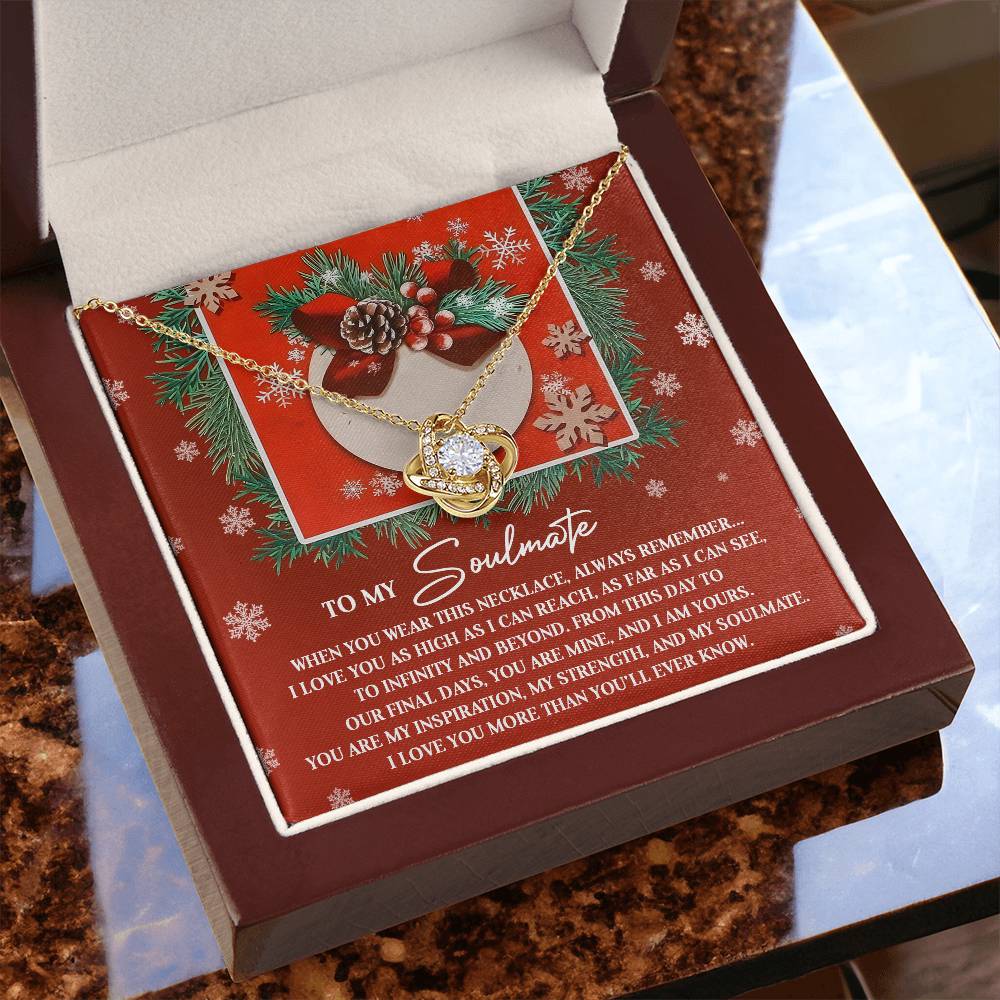 To My Soulmate Necklace, Christmas Gifts For Your Wife, Gifts For My Girlfriend For Christmas, Wife Christmas Gift Ideas