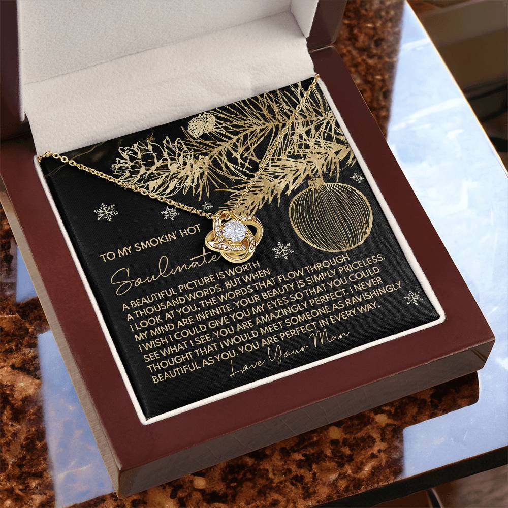 To My Smokin's Hot Soulmate Necklace, Christmas Gift For Wife Ideas, Christmas Jewelry For Women, My Soulmate Gifts For Her