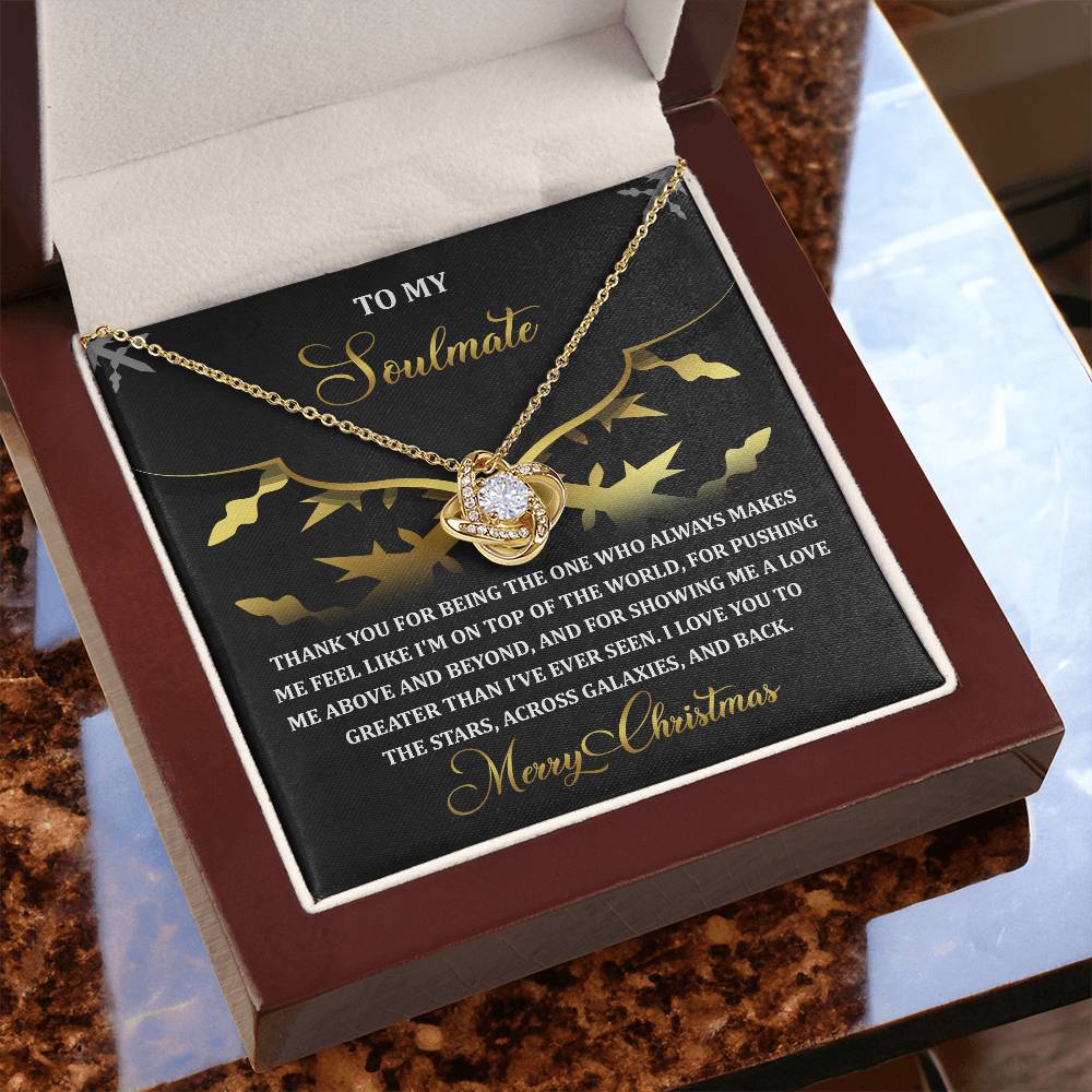 To My Soulmate Necklace, Christmas Gifts For Girlfriend, Christmas Presents For Wife, Soulmate Necklace For Women