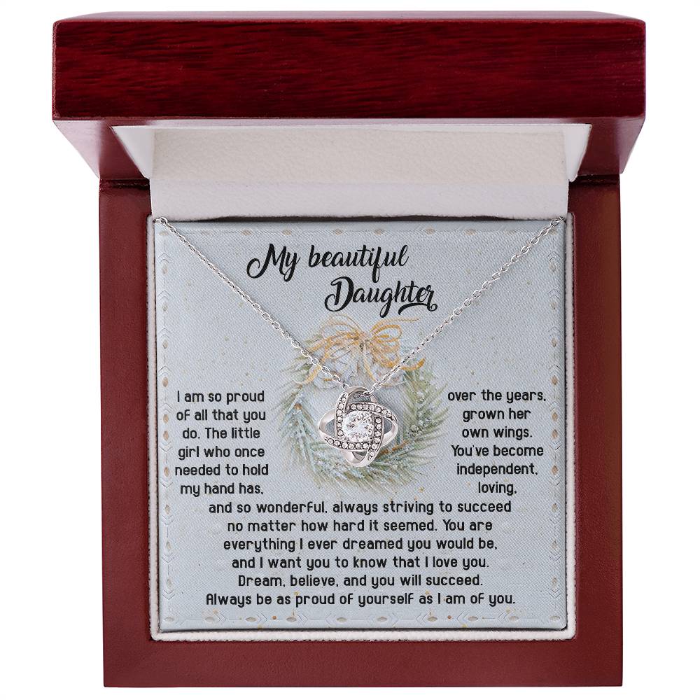 Daughter Christmas Gifts, Christmas Gifts For Daughters Adult, Necklace For Daughter From Mom, Dad Necklace For Daughter, Dear Daughter Necklace