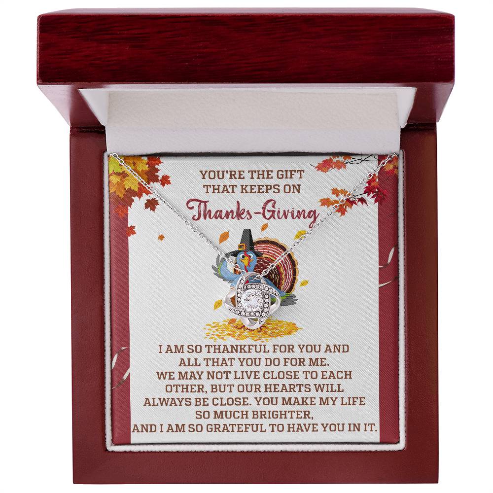 Thanksgiving Love Knot Necklace – A Timeless Jewelry Gift For Women, Mothers, And Soulmates To Show Appreciation And Cherish The Special Connection You Share