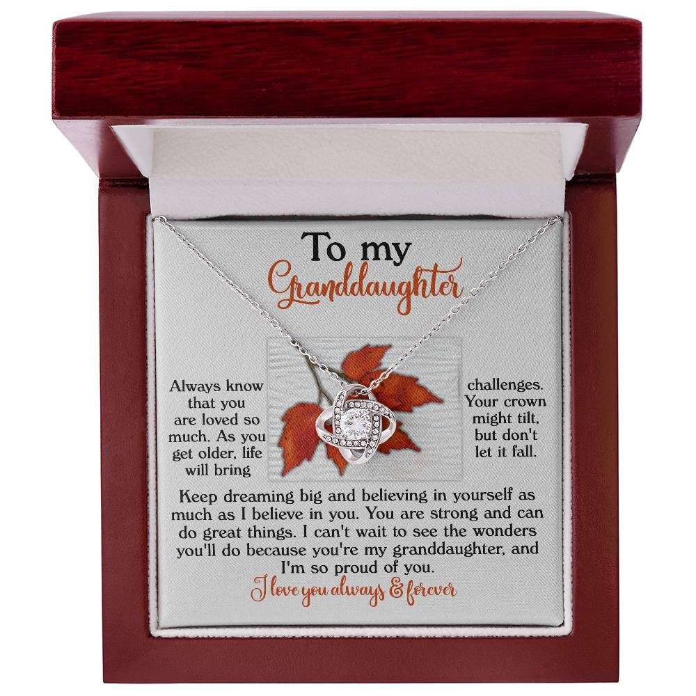 To My Granddaughter Necklace, Gifts Valentines Day For Granddaughter, Grandmother Granddaughter Necklace, Papa Necklace For Granddaughter