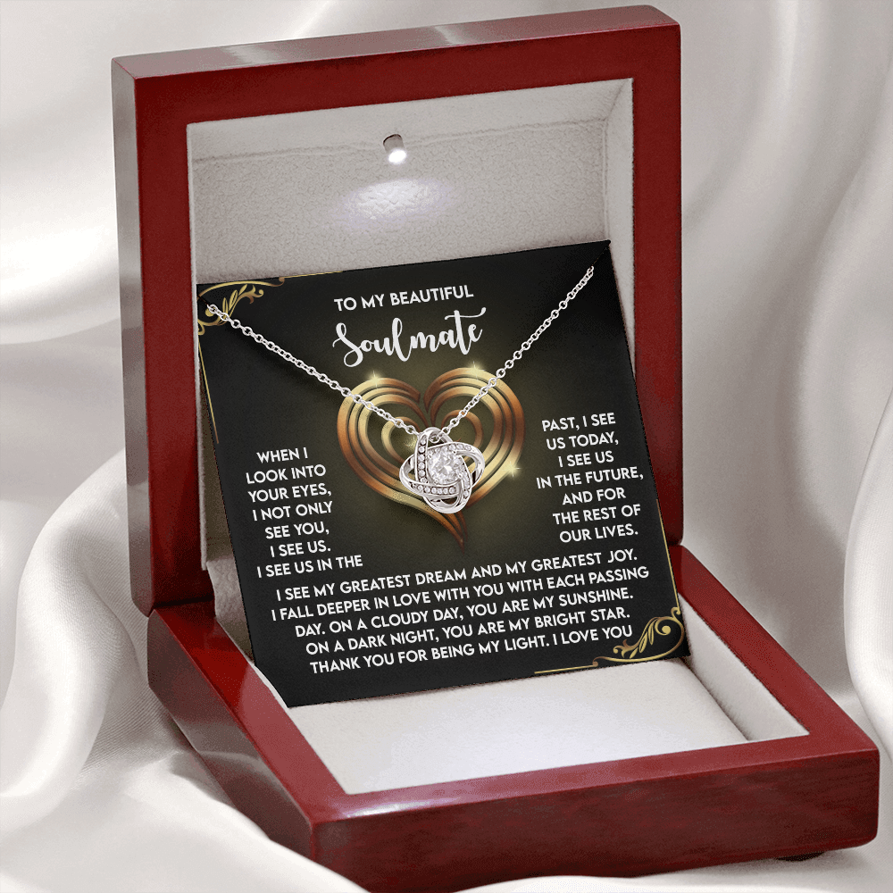 To My Beautiful Soulmate Necklace, Valentine Gifts For Women, Valentine's Day Gift Wife, Valentine Birthday Gifts, Valentine Gift For Wife