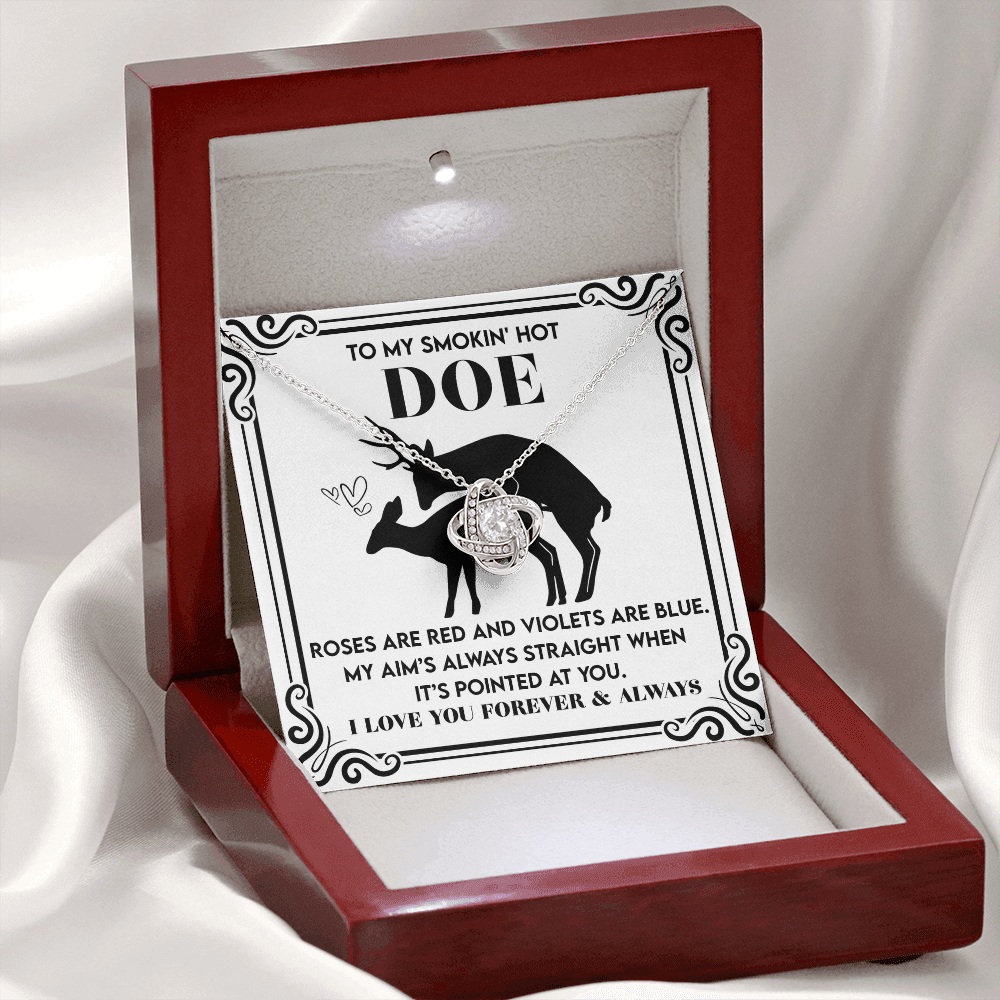 To My Smokin' Hot Doe Necklace, Soulmate Gifts For Her, Valentine's Gift For Wife, Naughty Valentine's Gifts For Wife, Valentine Gift Ideas For Her