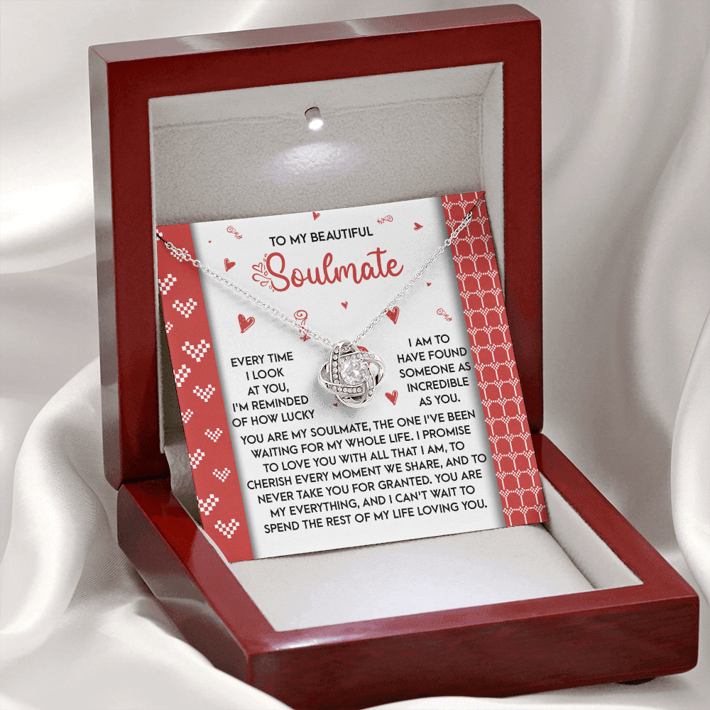 To My Beautiful Soulmate Necklace, Valentines Gifts For Girlfriend, To My Soulmate Necklace For Women Funny, Special Gifts For Girlfriend