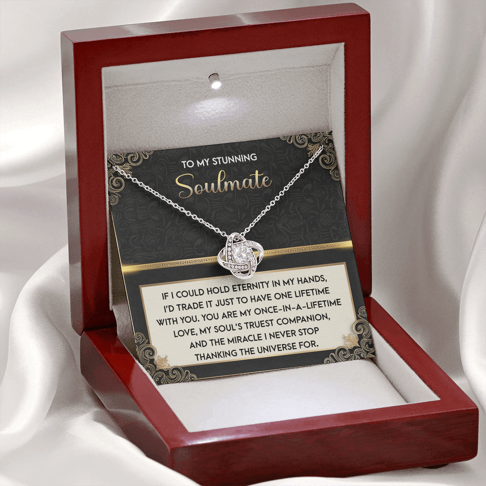 To My Stunning Soulmate Necklace, Best Valentine Gift For Wife, Valentine Gift Ideas For Her, Valentine Necklaces For Women, Wife Valentine Gift