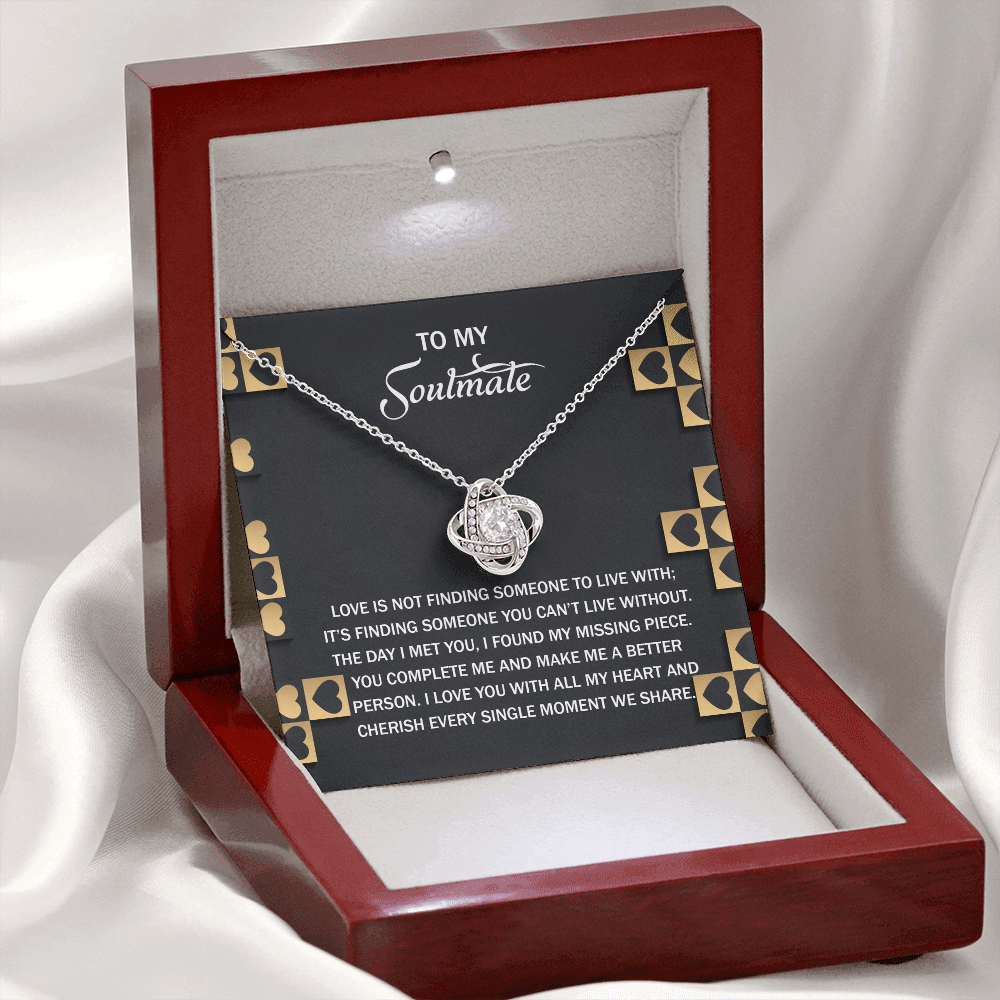 To My Soulmate Necklace, Valentine Gift For Wife, Valentine Card For Wife Romantic, My Soulmate Gifts For Her, Valentine's Gifts For Wife