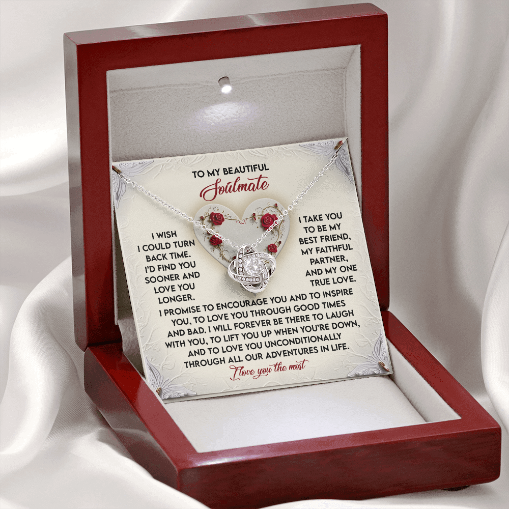 To My Beautiful Soulmate Necklace, My Love Necklace For Girlfriend, Anniversary Present For Girlfriend, Presents For Your Girlfriend
