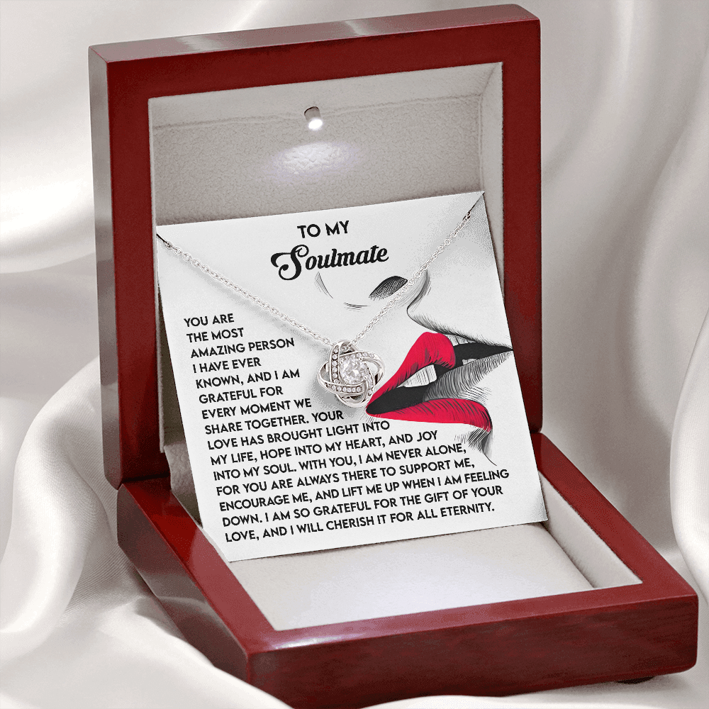 To My Soulmate Necklace, Valentine's Necklace For Her, Valentine Gifts For Husbands From Wife, Gifts For Soulmate, Valentine's Day Gifts For Women