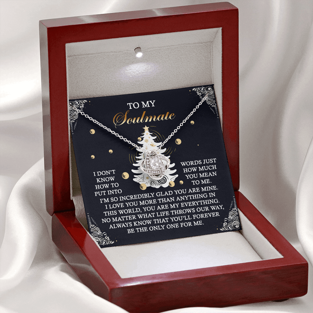 To My Soulmate Necklace For Women, Christmas Jewelry For Women, Soulmate Anniversary Jewelry, Christmas Presents For Your Girlfriend