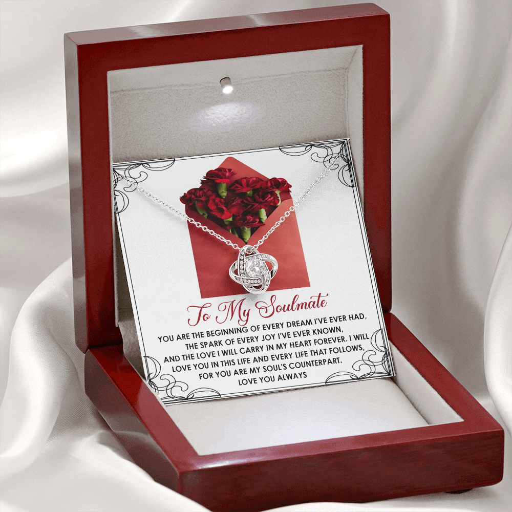 To My Soulmate Necklace, Mothers Day Gifts For My Girlfriend, Valentine Gifts For Women, Valentine's Day Gift Wife, Girlfriend Necklace For Women