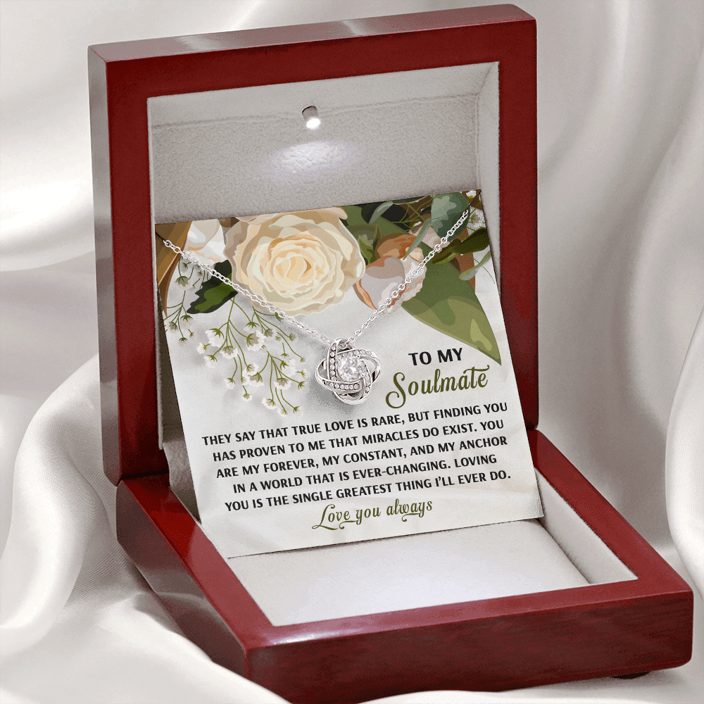 To My Soulmate Necklace, Best Presents For Girlfriend, Valentine Gifts For Wife, Mother's Day Gift For My Girlfriend, Best Gifts For My Girlfriend