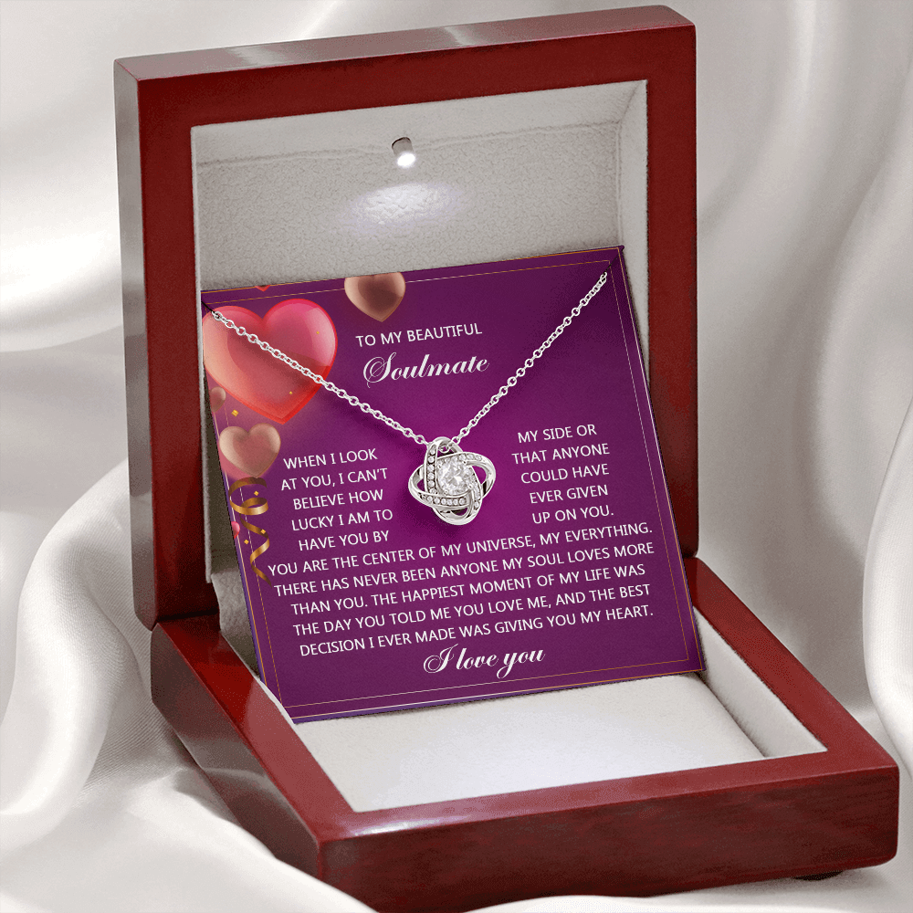 To My Beautiful Soulmate Necklace, Best Valentine Gifts For Wife, To My Wife Valentine's Day Gift, Valentine Birthday Gifts, Gifts For Soulmate