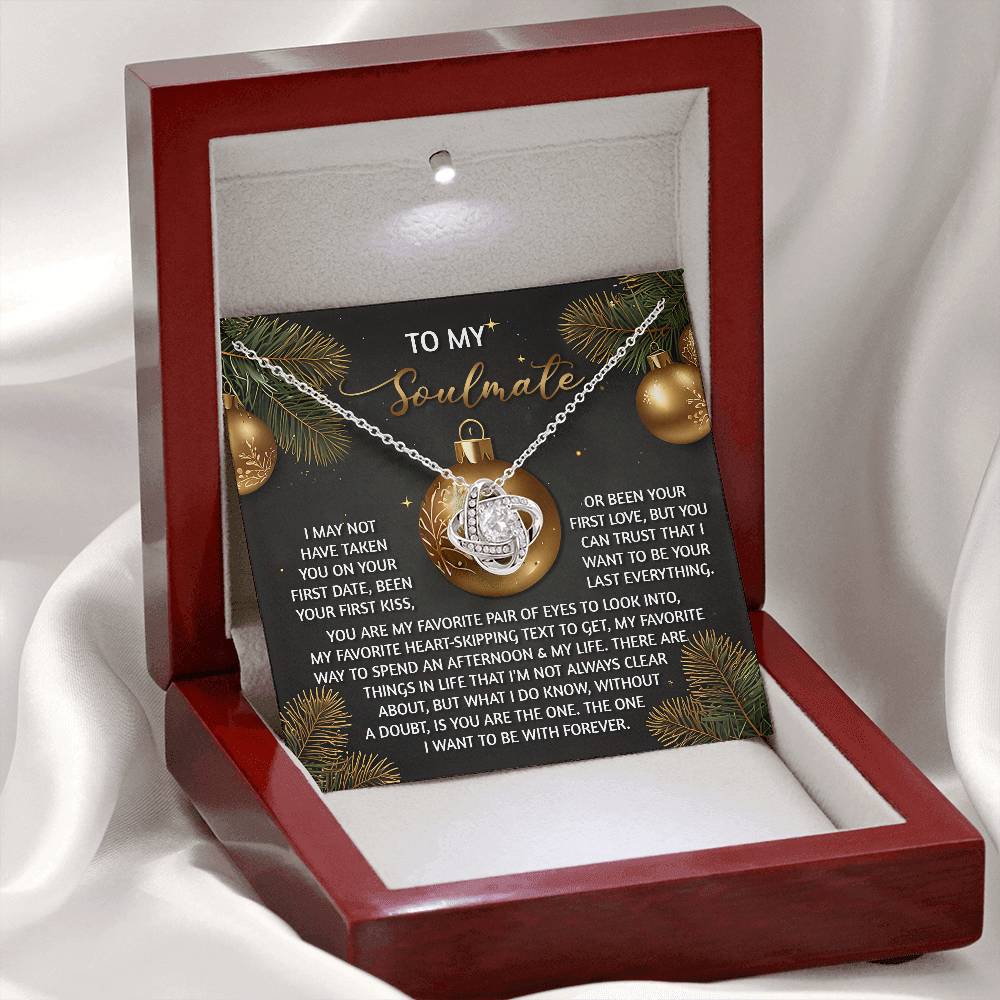 To My Soulmate Necklace, Wife Christmas Gift, Best Christmas Gifts For My Wife, Funny Christmas Gift For Wife