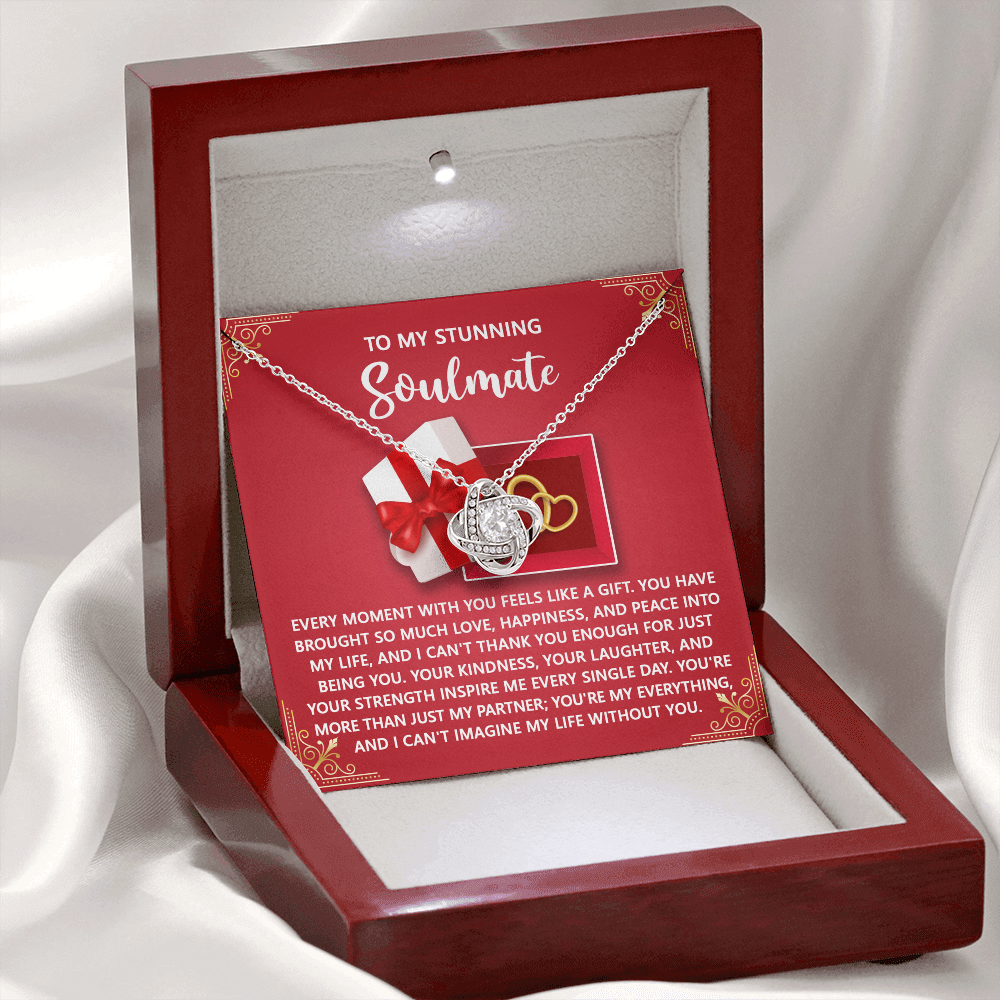 To My Stunning Soulmate Necklace, Gifts For Teen Girlfriend From Boyfriend, My Soulmate Gifts For Her, Valentine's Gifts For Women