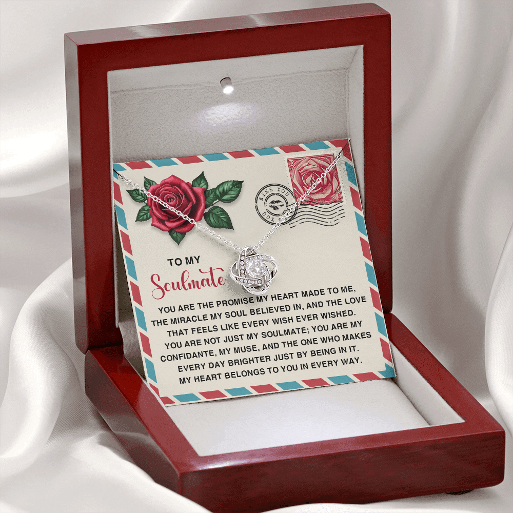 To My Soulmate Necklace, Unique Valentine Gifts For Her, Valentine's Day Necklace For Her, To My Wife Valentine's Day Gift, San Valentine Gift For Her