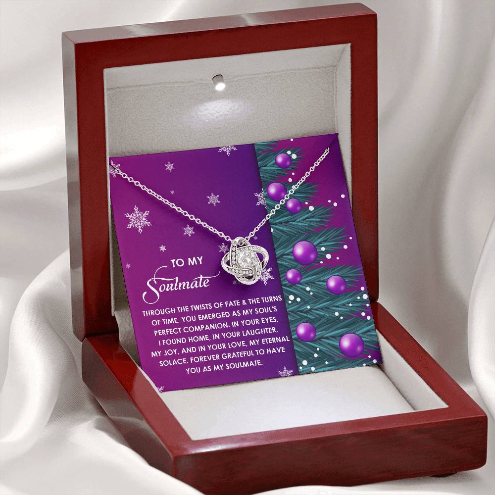 To My Soulmate Necklace, Christmas Gift For Wives, Christmas Present For Girlfriend, My Soulmate Gifts For Her